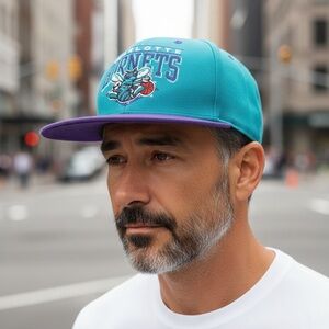 Vintage Charlotte Hornets Adjustable Snapback Hat Cap